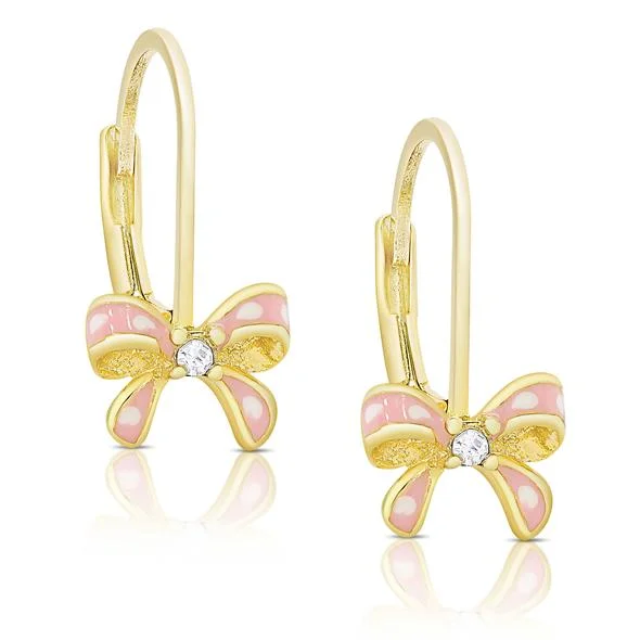 Lily Nily CZ Bow Drop Earrings Trendy Men's Oversized