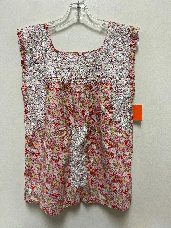 Top Short Sleeve By Clothes Mentor In Pink & White, Size: S Earthy Men's Sustainable 