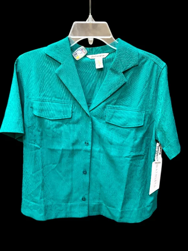 Athletic Top Short Sleeve By Athleta In Green, Size: Xs Sleek Men's Contemporary 