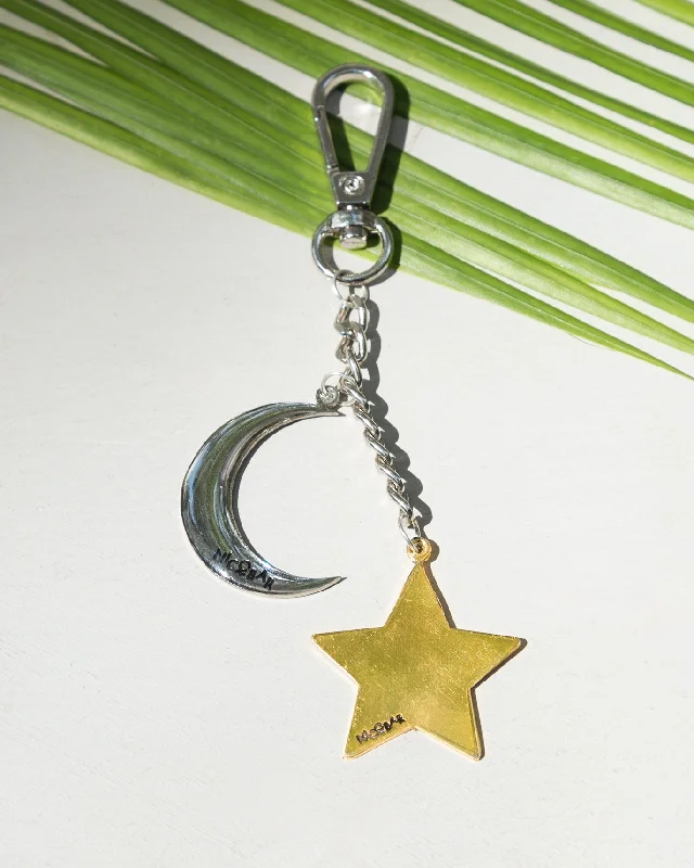 Star & Moon Keyring Refined Men's Velvet