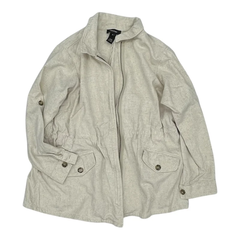 Jacket Utility By Karen Kane In Beige, Size:Xl Practical Men's Multi