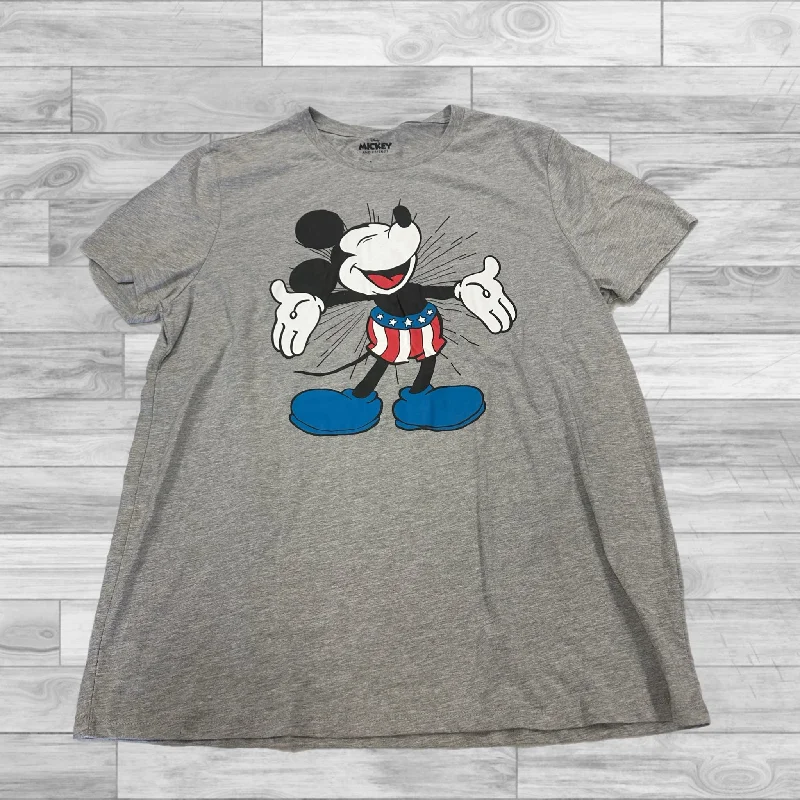 Top Short Sleeve By Disney Store In Grey, Size: Xl Stylish Men's Tropical 