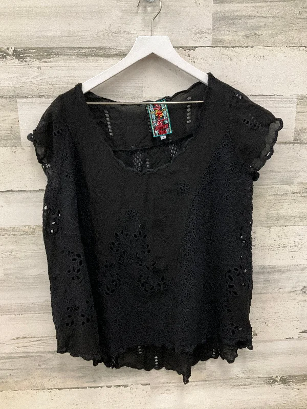 Top Short Sleeve By Johnny Was In Black, Size: S Modern Men's 