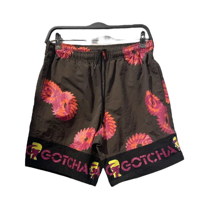 Brain Dead/Shorts/SS/Polyester/BRW/All Over Print/BD X GOTCHA PINK/ORANGE WHEELS Relaxed Men's Beach