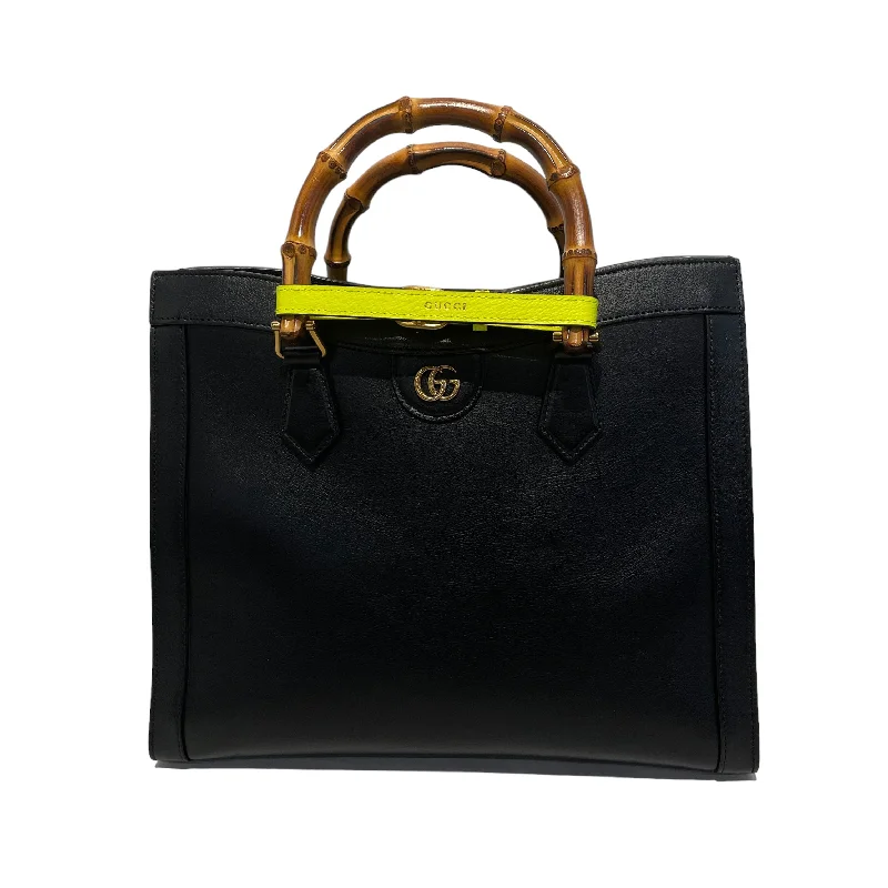 GUCCI/Tote Bag/L/Leather/BLK/DIANA BAMBOO TOTE Relaxed Men's Australian 