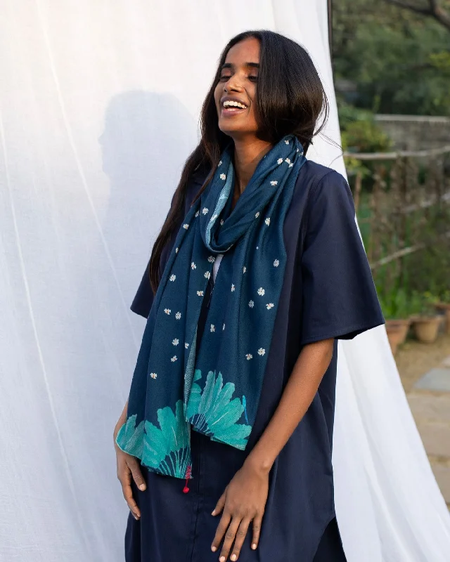 Starlight Scarf - Blue Casual Men's Loose