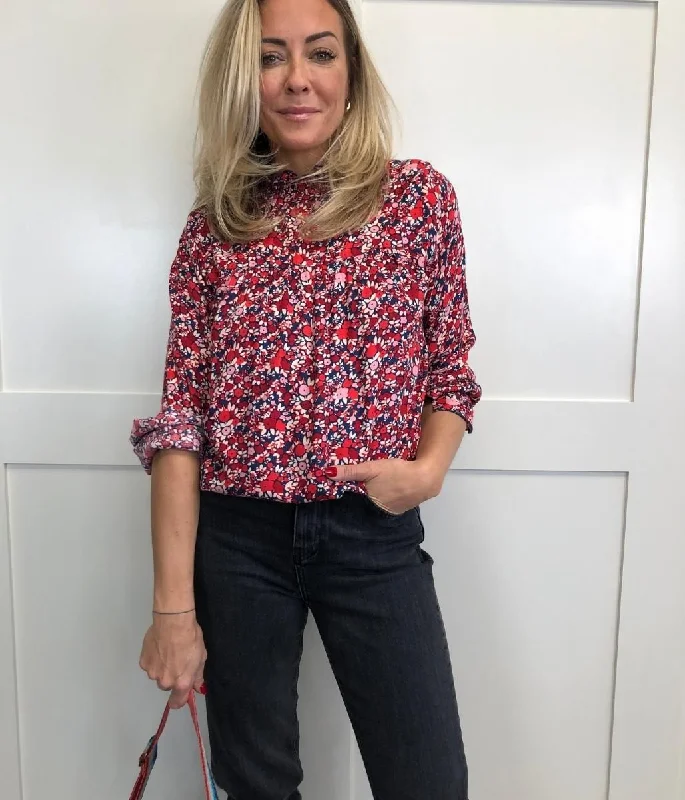Brakeburn Berry Floral Blouse Street