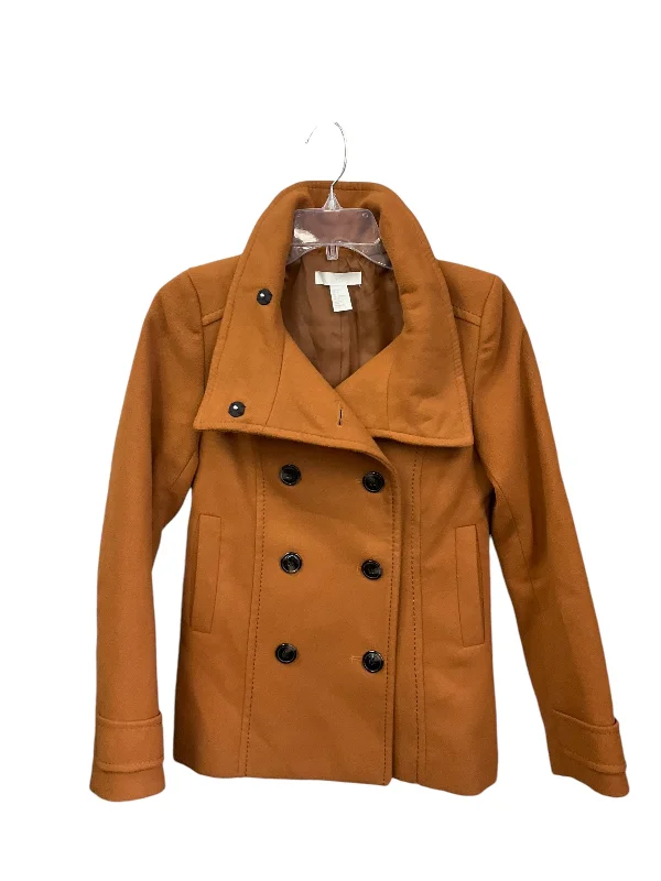 Coat Peacoat By H&m In Brown, Size: S Elegant Men's Formal 