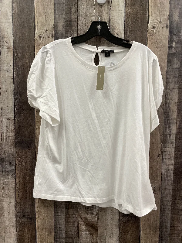 Top Short Sleeve By J. Crew In White, Size: Xl Traditional Men's Country