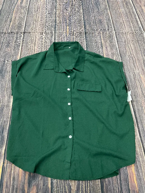 Top Short Sleeve By Shein In Green, Size: 2x British Gentleman Style