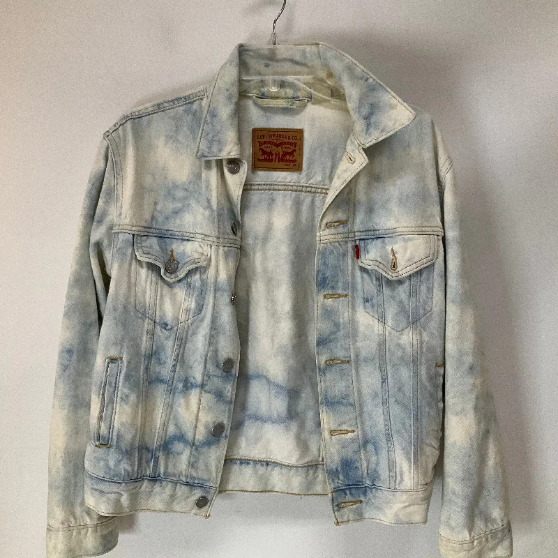 Jacket Denim By Levis In Blue Denim, Size: Xs Trendy Men's Oversized