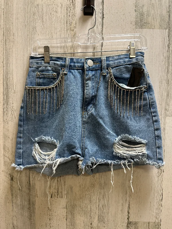 Blue Denim Shorts Pretty Little Thing, Size 8 Trendy Men's Oversized