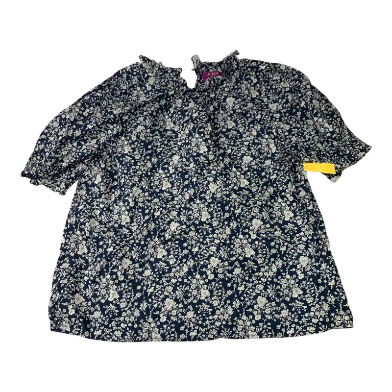 Top Short Sleeve By J. Crew In Blue, Size: M Sleek Men's Metallic