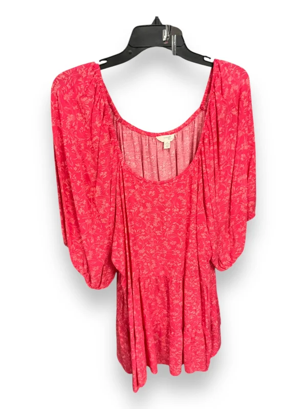 Top Short Sleeve By Terra & Sky In Pink, Size: 3x Relaxed Men's Australian 
