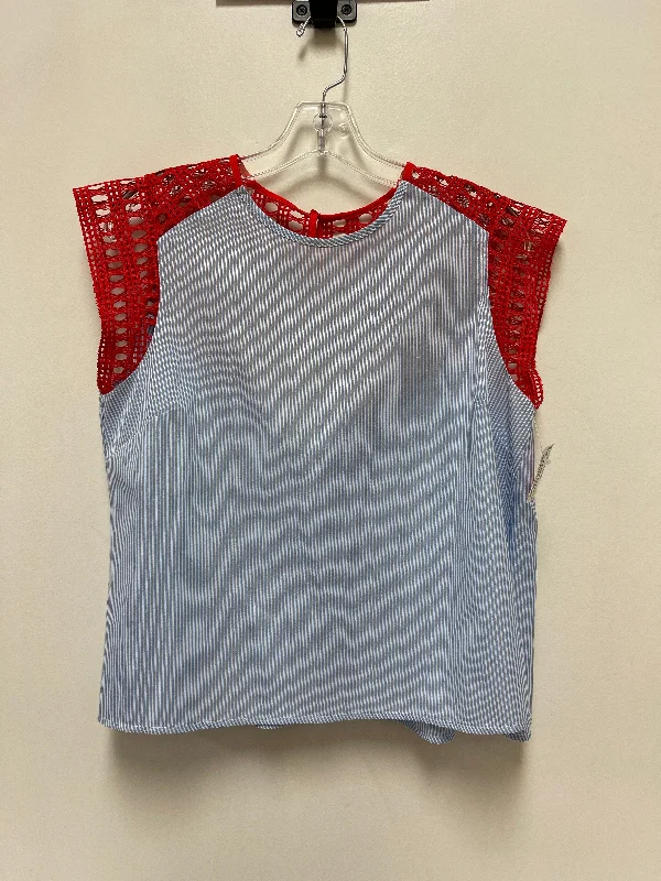 Top Short Sleeve By Maeve In Blue & Red, Size: S Streetwear Style